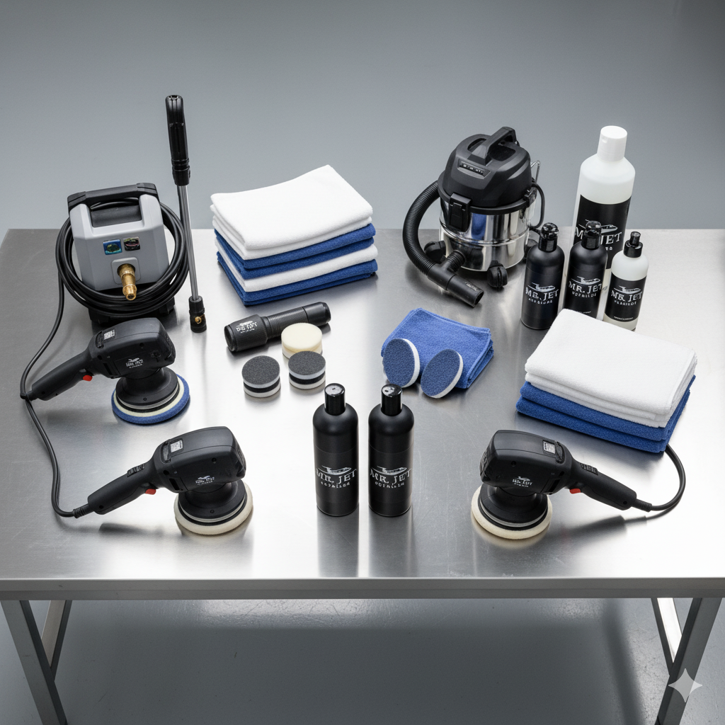 Professional aircraft detailing equipment and FAA approved cleaning products